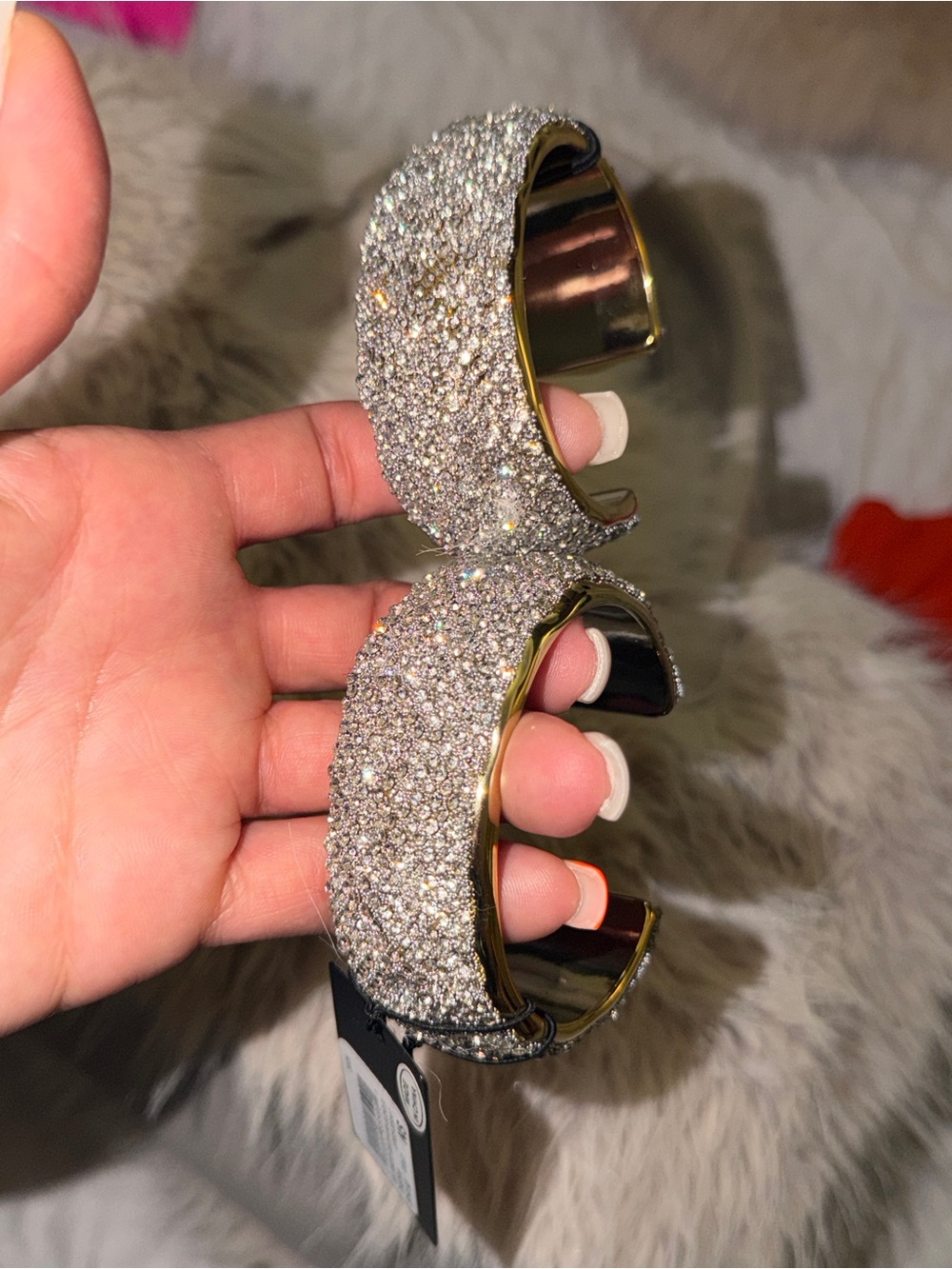 Windsor Gold-Tone Crystal Pavé Cuff Bracelet - Silver Crystal gold tone